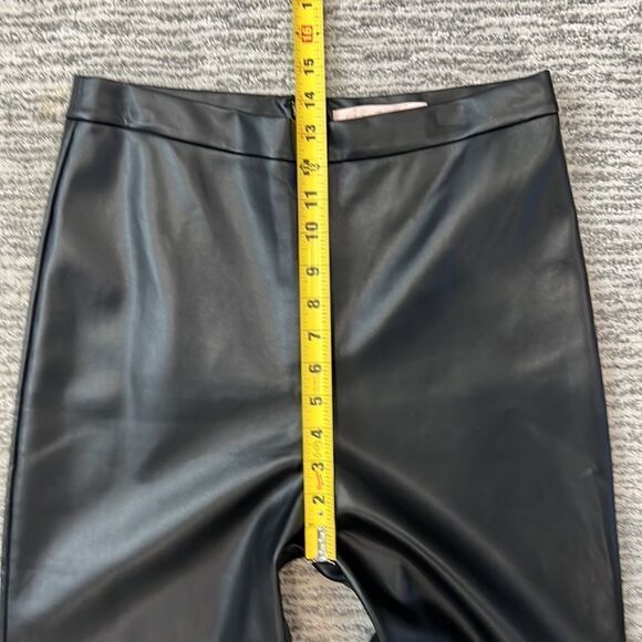 NWT Anthropologie Hutch FAUX LEATHER PANTS Black Size 10 - Picture 11 of 16